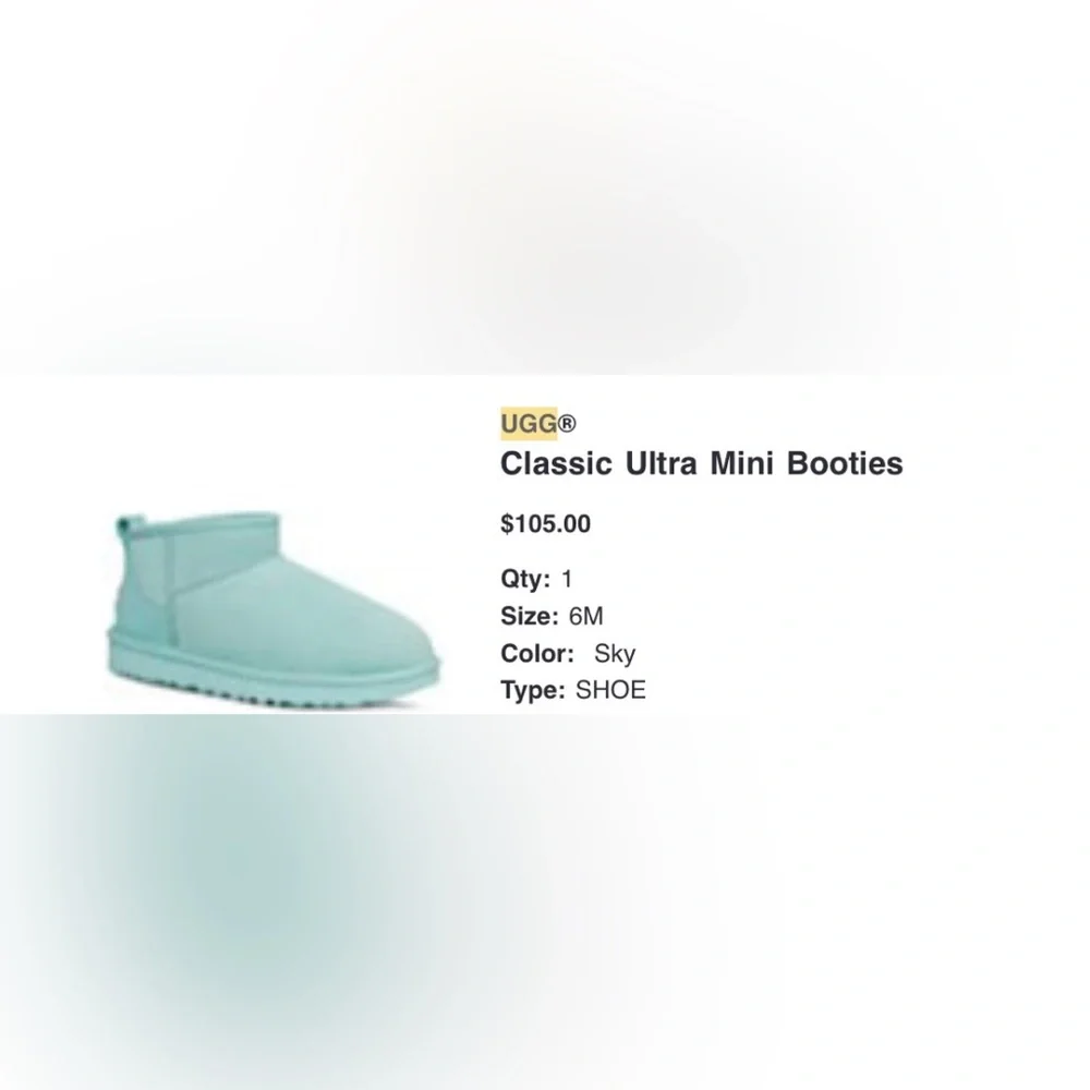 UGG Kids Aqua Blue Mini Boot